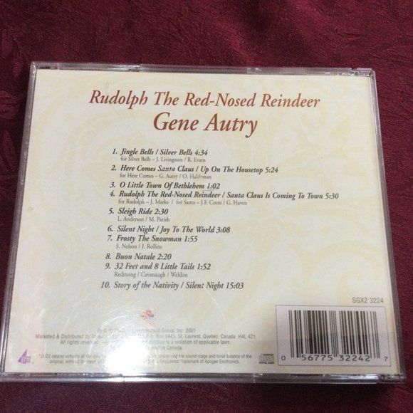 Gene Autry Rudolph the Red-Nosed Reindeer CD Christmas Music - Picture 4 of 5